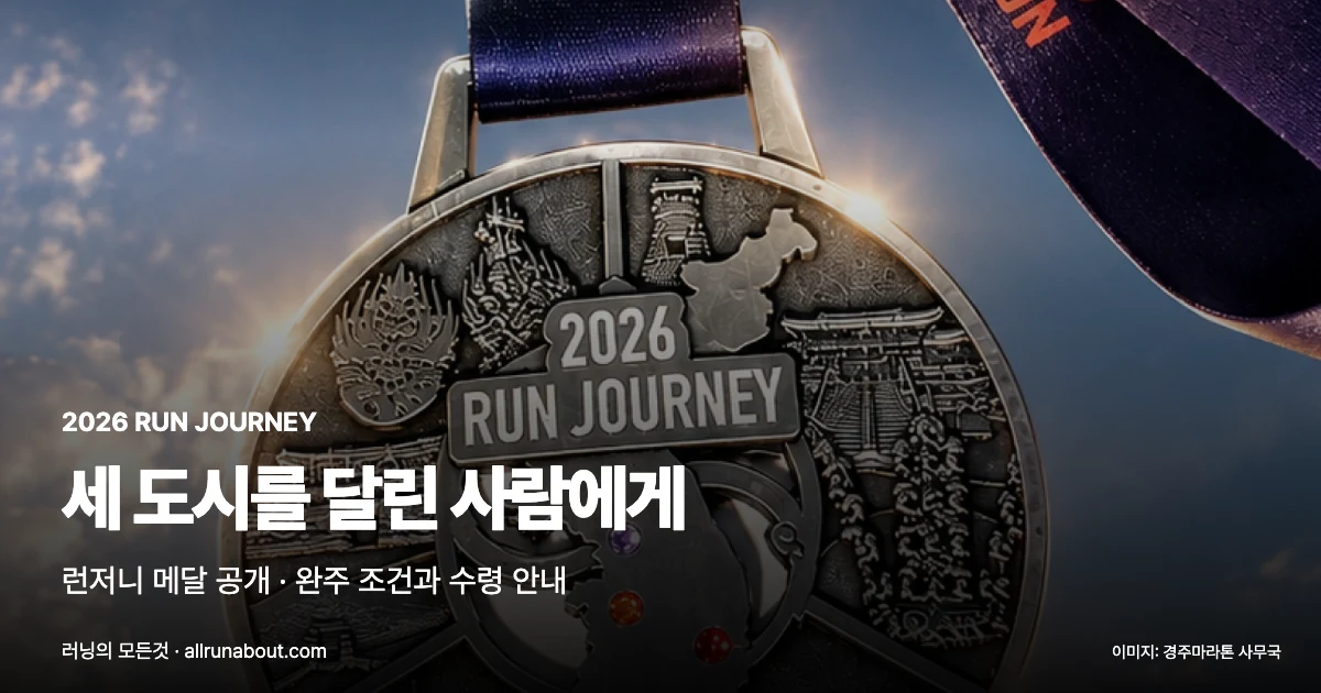 2026 런저니 메달 공개 | 서울·공주·경주 완주 조건과 경주 수령 안내